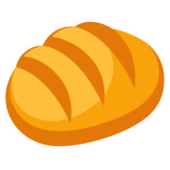 Bread loaf vector on white background