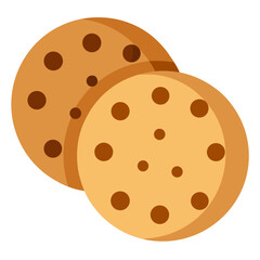 cookies on white background