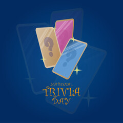 Vector graphic of National Trivia Day for National Trivia Day celebration.