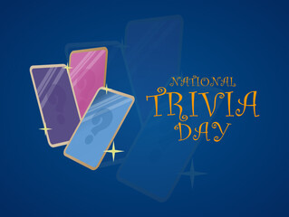 Vector graphic of National Trivia Day for National Trivia Day celebration.
