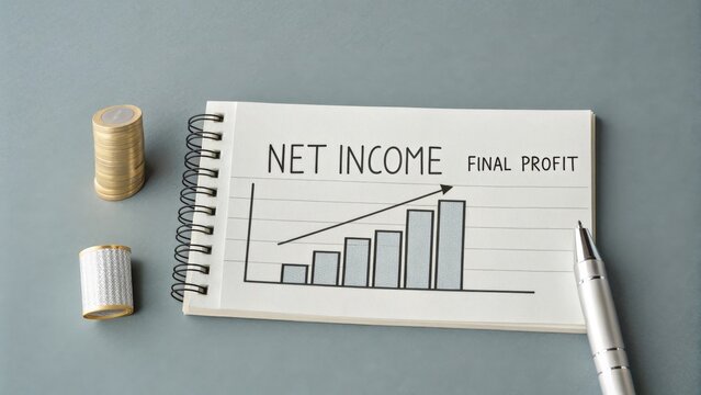 Notebook displaying Net Income growth chart