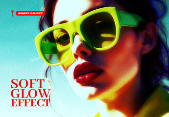 Soft Glow Colorful Portrait Photo Effect Template with Vibrant Highlights