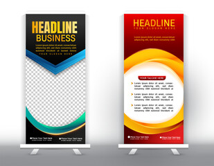 Roll Up Display Banner Design Template