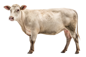 Realistic cow farm animal, full body, standing pose, neutral position, soft studio lighting, eye level view, natural proportions, clean realistic fur or skin texture, centered composition