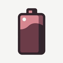 Battery icon showcasing a filled energy level, representing power and technology usage. Ideal for themes related to energy efficiency, gadgets, or mobile devices.