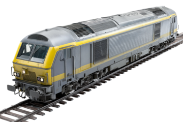 Toy Model Train Isolated on Transparent Background