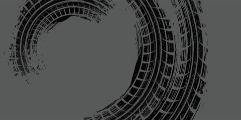 Tire track. Car, bike, motorcycle. vector