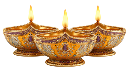 A traditional antique chinese lantern with a burning candle flame illuminates a ceramic chinese tea pot, porcelain tea cup, and gold art jar isolated in the dark