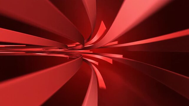 Abstract red background with dynamic shapes and gradient