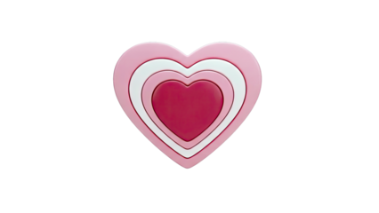 Layered Pink Heart Shapes