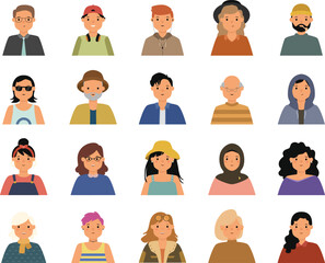 Modern People Avatar Illustration &ndash; Flat Vector Profile Character Icon 2026