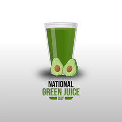 Vector graphic of National Green Juice Day for National Green Juice Day celebration.