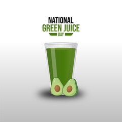 Vector graphic of National Green Juice Day for National Green Juice Day celebration.