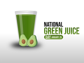 Vector graphic of National Green Juice Day for National Green Juice Day celebration.