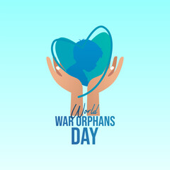 Vector graphic of World War Orphans Day for World War Orphans Day celebration.