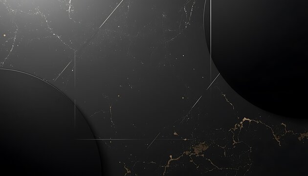 Abstract black and gold marble texture with geometric lines