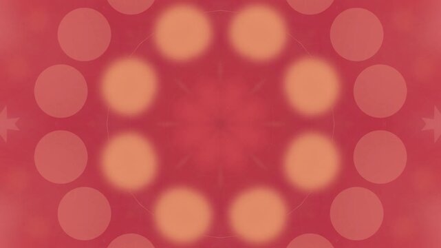 warm red circle kaleidoscope motion background