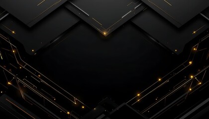 Intricate circuit board with golden connections