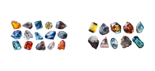 Diverse collection of vibrant raw and polished gemstones and crystals for use in jewelry design, spiritual wellness content, or geological education materials