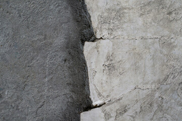 Rough Edge White Marble Floor on Concrete Surface