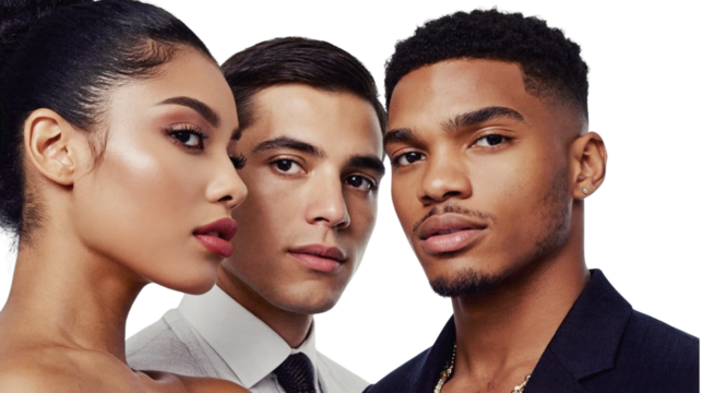 A group of professionals, image of a cohesive business team with corporate employees, unity in diversity, business team on a transparent background - Powered by Adobe