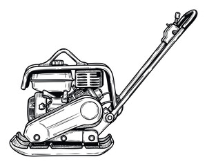 Essential heavy duty vibratory plate compactor machine used for compacting soil, gravel, and asphalt in various construction and landscaping projects.