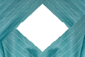 Turquoise Fabric Border Frame with White Striped Pattern