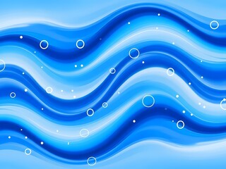 青い波模様、水面のような抽象的背景素材