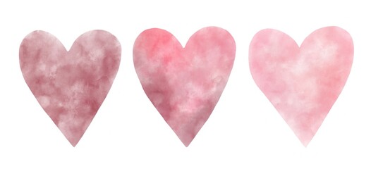 Watercolor Hearts Collection for Love and Valentine's Day