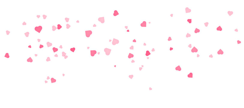 PNG red heart shaped confetti  PNG Love Hearts isolated. Flying Hearts PNG