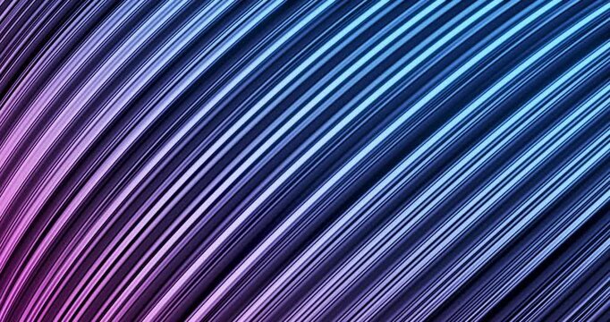 Abstract animated clip of a dynamic futuristic tunnel with parallel neon lines in blue-purple tones, creating a powerful sense of depth.