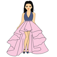 beautiful fashion girls  print illustrations