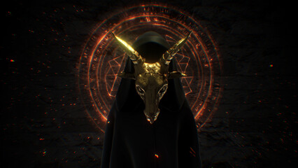 A Goat Masked Dark Esoteric Figure