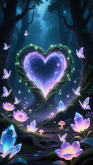 abstract background with hearts
