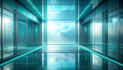 futuristic glass background glassmorphism modern tech abstract design translucent panels copy space center whitespace digital interface