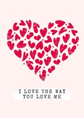 Pink Vintage Hearts Valentines Day Card - 1