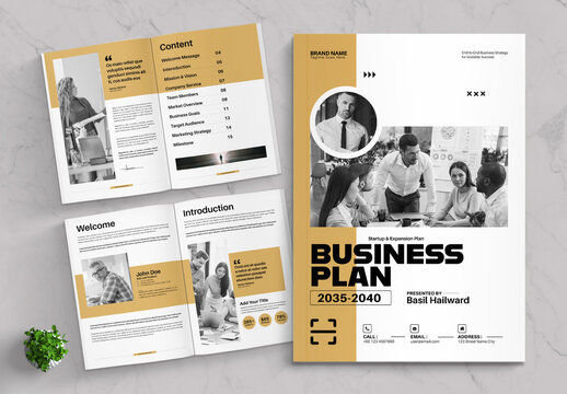 Corporate Business Plan Brochure Template For Modern Strategy
