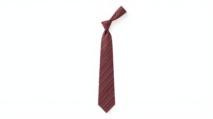 Elegant burgundy women necktie isolated on white background, minimal feminine fashion accessory, professional styling, modern apparel design, studio lighting.
