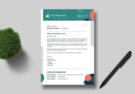 Minimal Corporate Letterhead Template