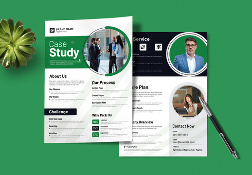 Creative Case Study Design Template Layout