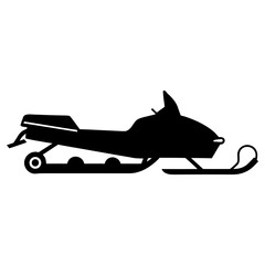 snowmobile towing sled silhouette 