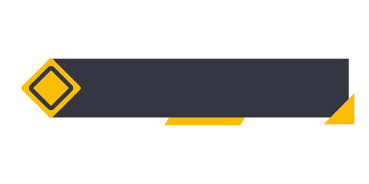 Modern Dark Grey & Yellow Minimal Lower Third Graphic for Professional Video and Broadcast Editing