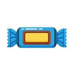 Fototapeta premium Delightful blue candy wrapped in twisted paper