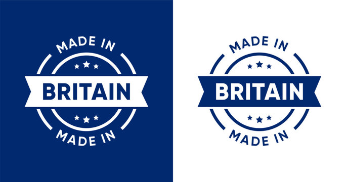 Made in Britain Quality Product Badge Logo Set