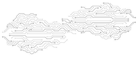 Circuit board technology background. Electronic motherboard. High tech technology geometric
