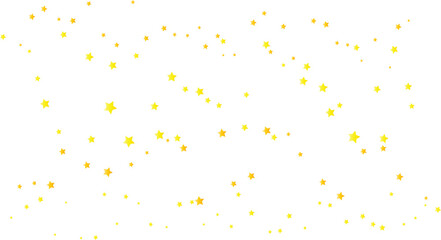 Yellow and orange stars scattered on white background, Colorful star confetti festive pattern