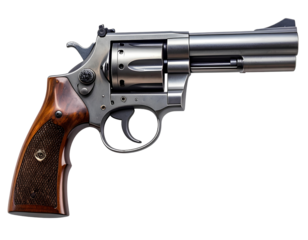 Revolver gun isolated on transparent background 
 
