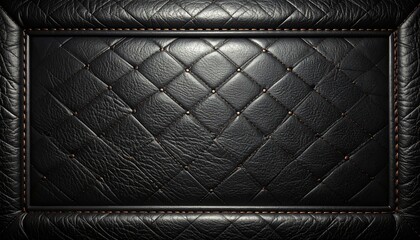 black leather background luxury texture premium fashion surface minimal design copy space center whitespace elegant