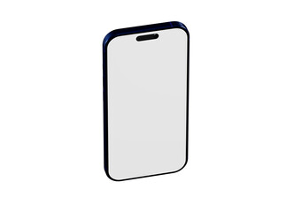 A stylish smartphone with a sleek blue frame and a clean, blank display, perfect for showcasing app designs or p