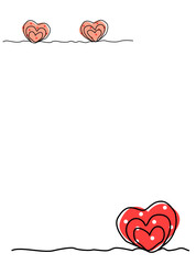 Minimalist freehand heart line art, perfect as a backdrop for love stories.